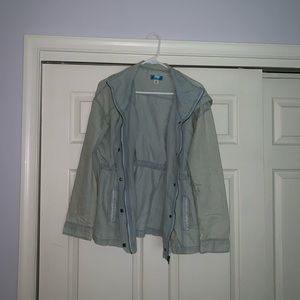 light wash hooded jacket